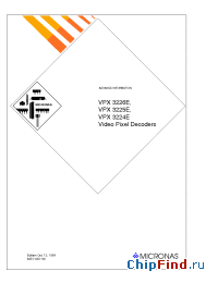 Datasheet VPX3224E manufacturer Micronas